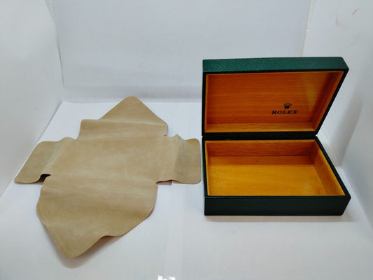 VINTAGE GENUINE ROLEX watch box case no inner cushion 68.00.55 Green 0611002yS