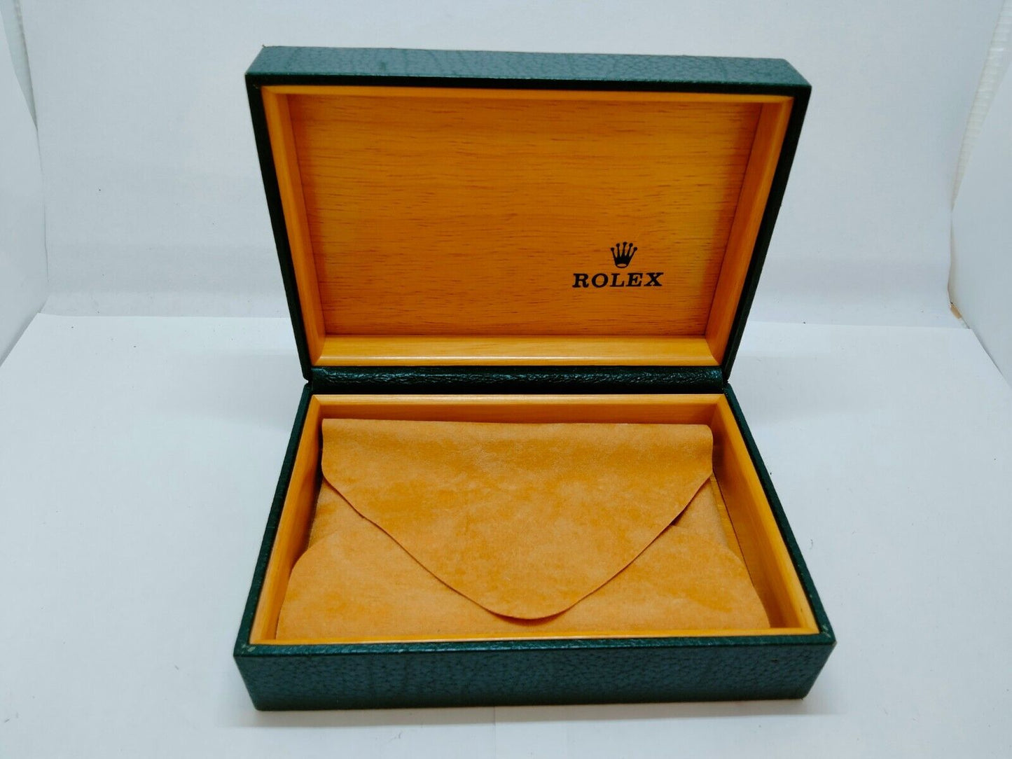 VINTAGE GENUINE ROLEX watch box case no inner cushion 68.00.01 green 0530001mS