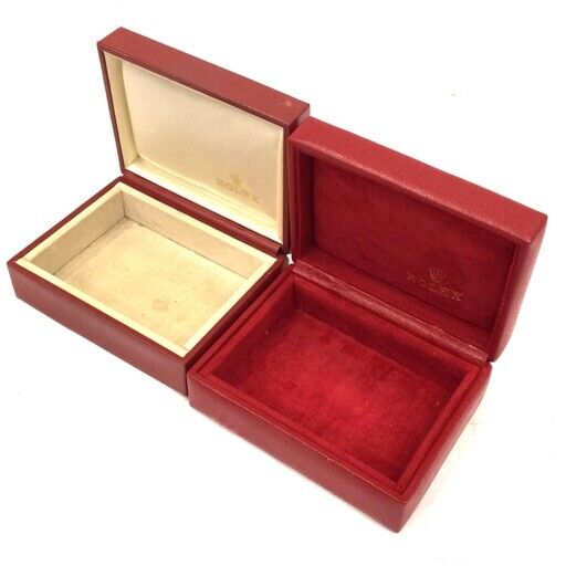 VINTAGE GENUINE ROLEX watch box case 14.00.08 Red wood no inner 231125004y1S