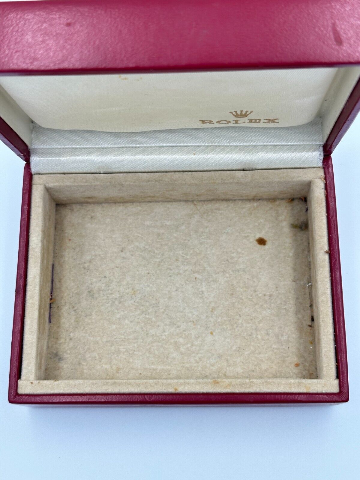 VINTAGE GENUINE ROLEX watch box case red 14.00.02 wood no inner 240114008yA