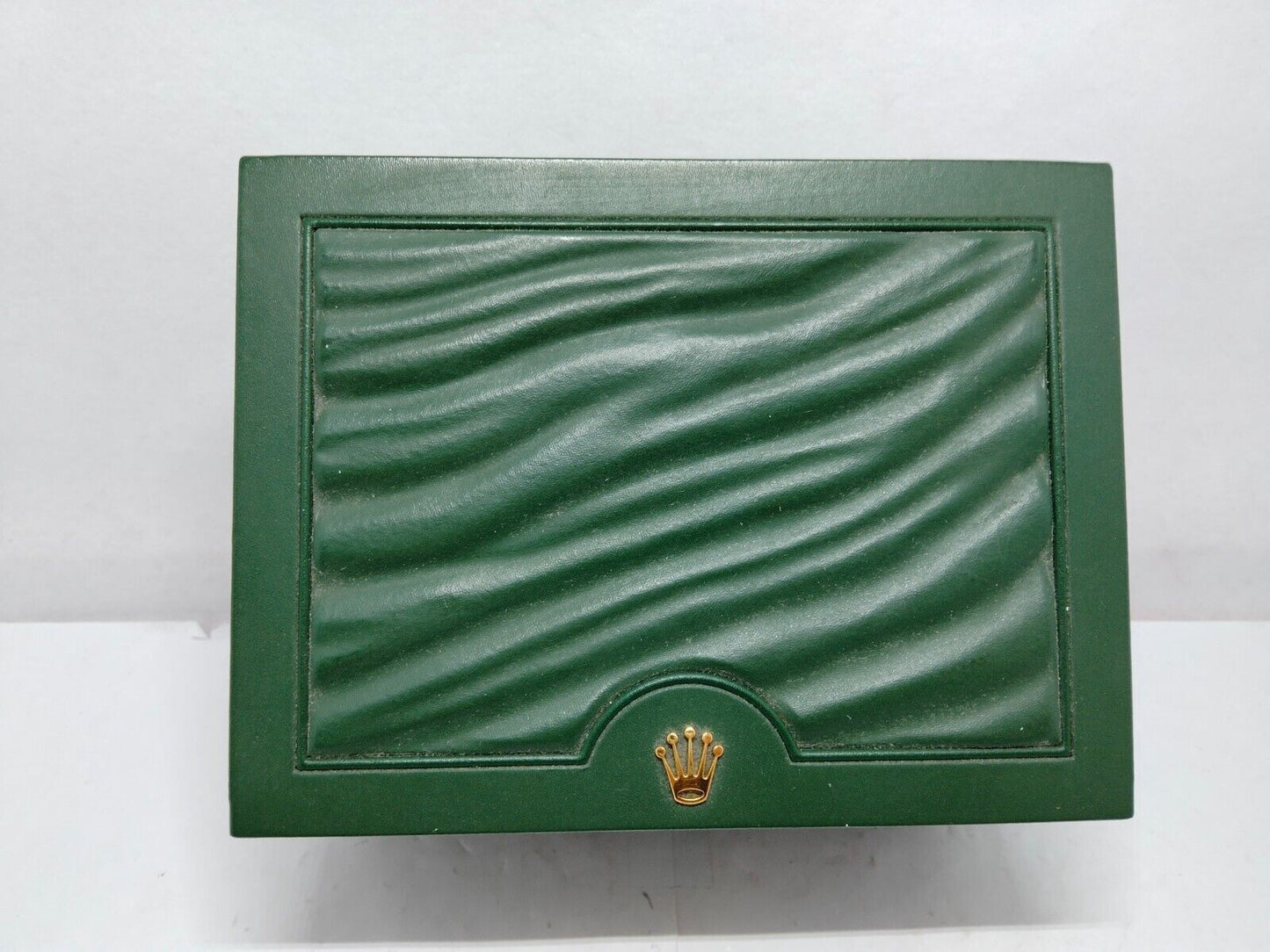 VINTAGE GENUINE ROLEX watch box case 30.00.02 pas de vague intérieure vert...