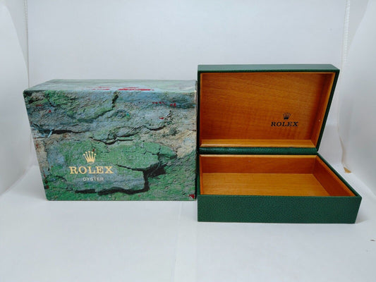 VINTAGE GENUINE ROLEX watch box case no inner cushion 68.00.08 green 0614001e2S