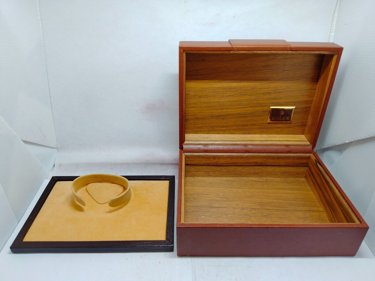 VINTAGE GENUINE ROLEX 18038 Day-Date watch box case 71.00.08 wood 230913005yS