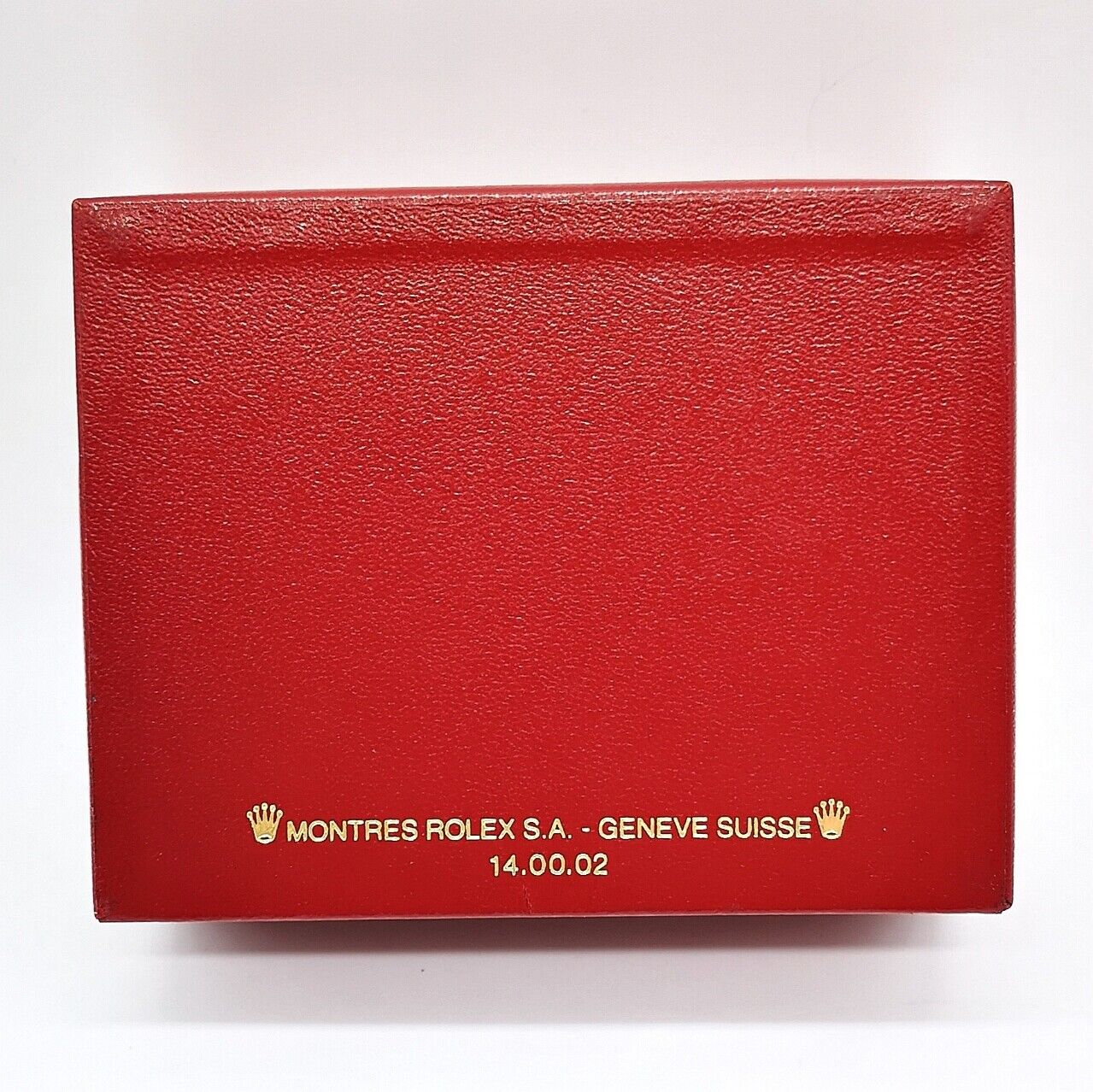 VINTAGE GENUINE ROLEX watch box case 14.00.02 13cm 10cm leather 0429007e1