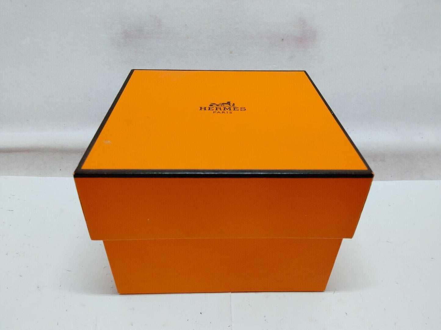 VINTAGE GENUINE HERMES Orange watch box wood leather booklet 230724004yS