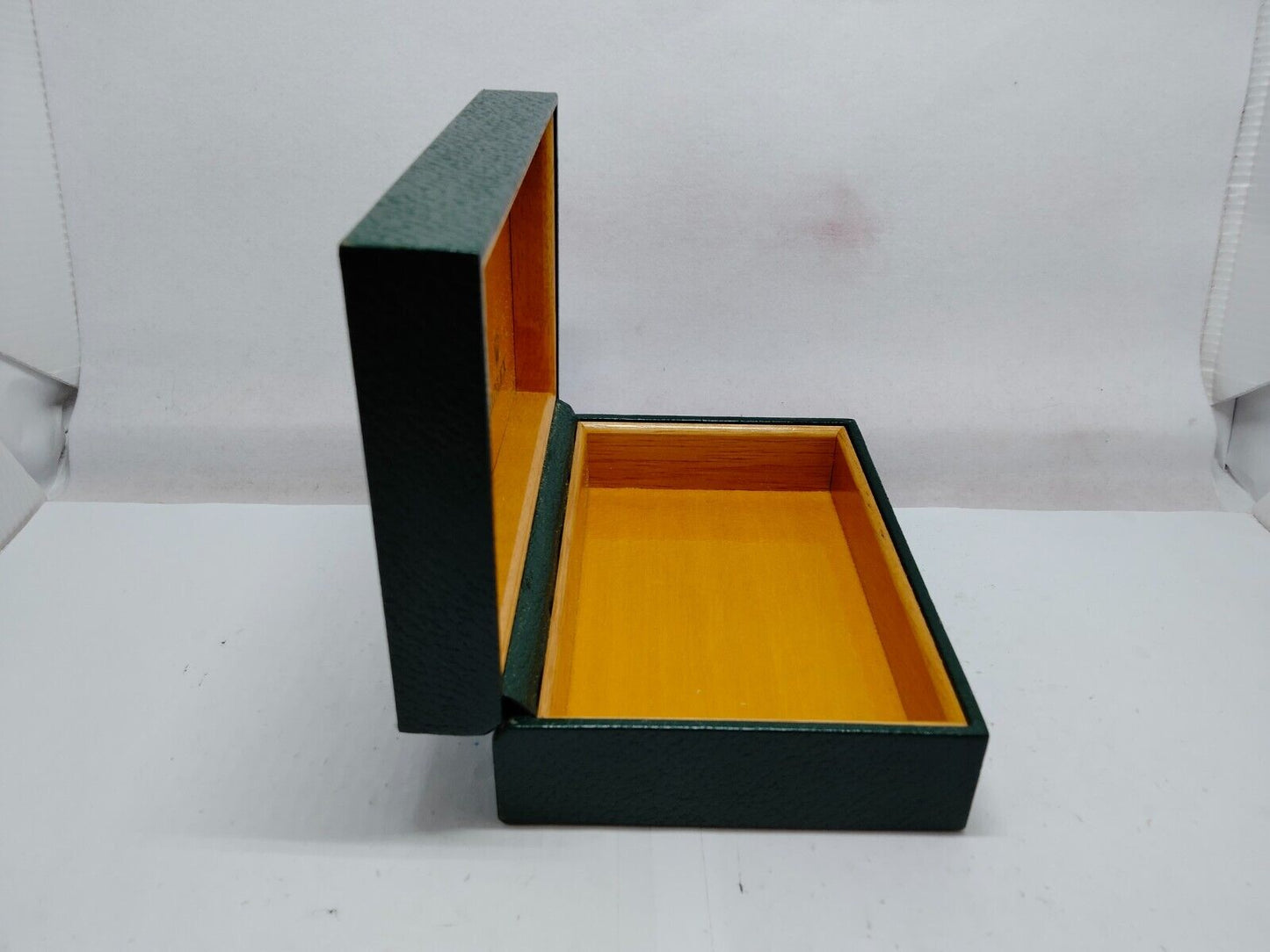 VINTAGE GENUINE ROLEX watch box case 68.00.55 Green wood no inner 0208001y3S