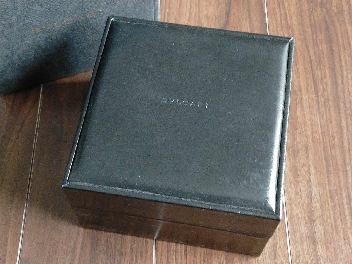 VINTAGE GENUINE BVLGARI watch box case booklet black leather 0516007y