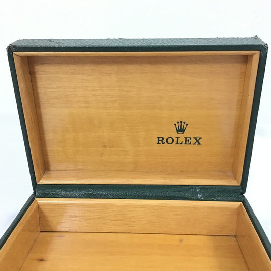 VINTAGE GENUINE ROLEX watch box case no inner cushion 68.00.55 Green 0521001yS