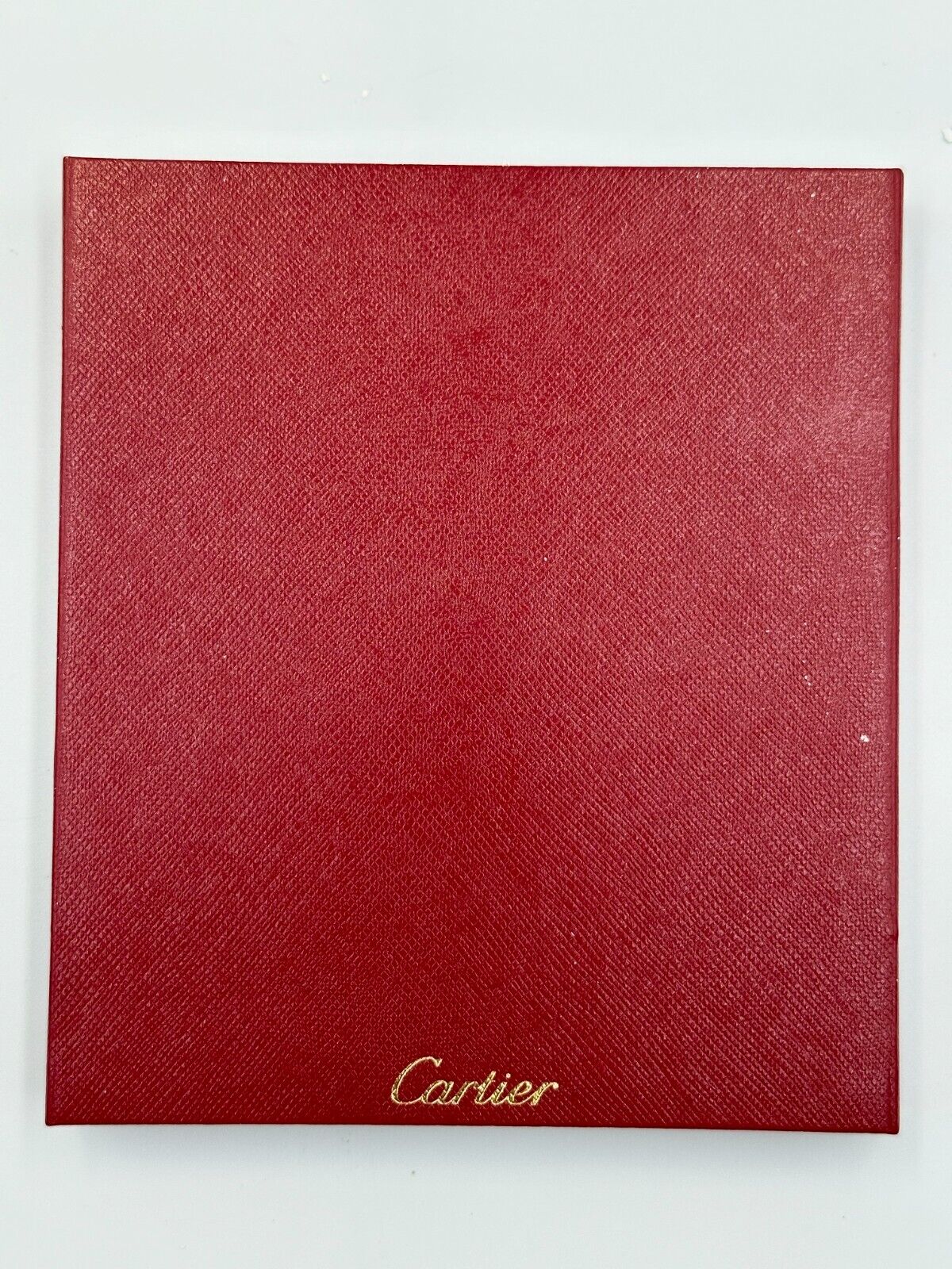 VINTAGE GENUINE CARTIER Red watch box case wood leather Booklet DVD 240128004mA