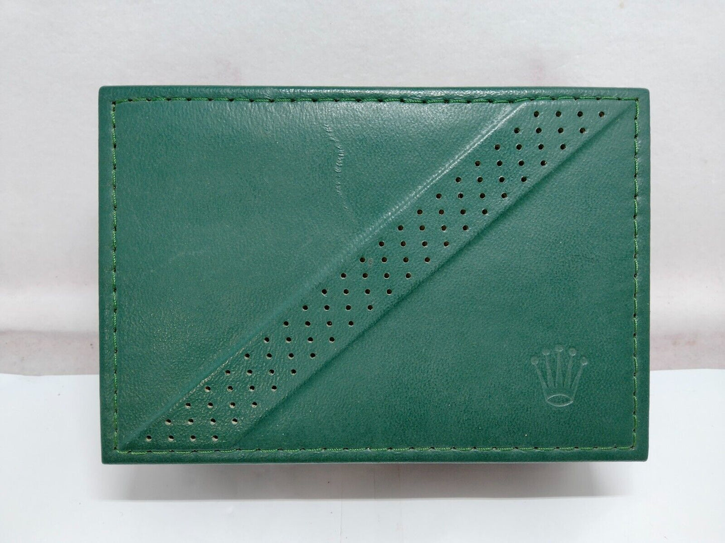 VINTAGE GENUINE ROLEX Green watch box case 68.00.2 no inner wood 230705001y3S