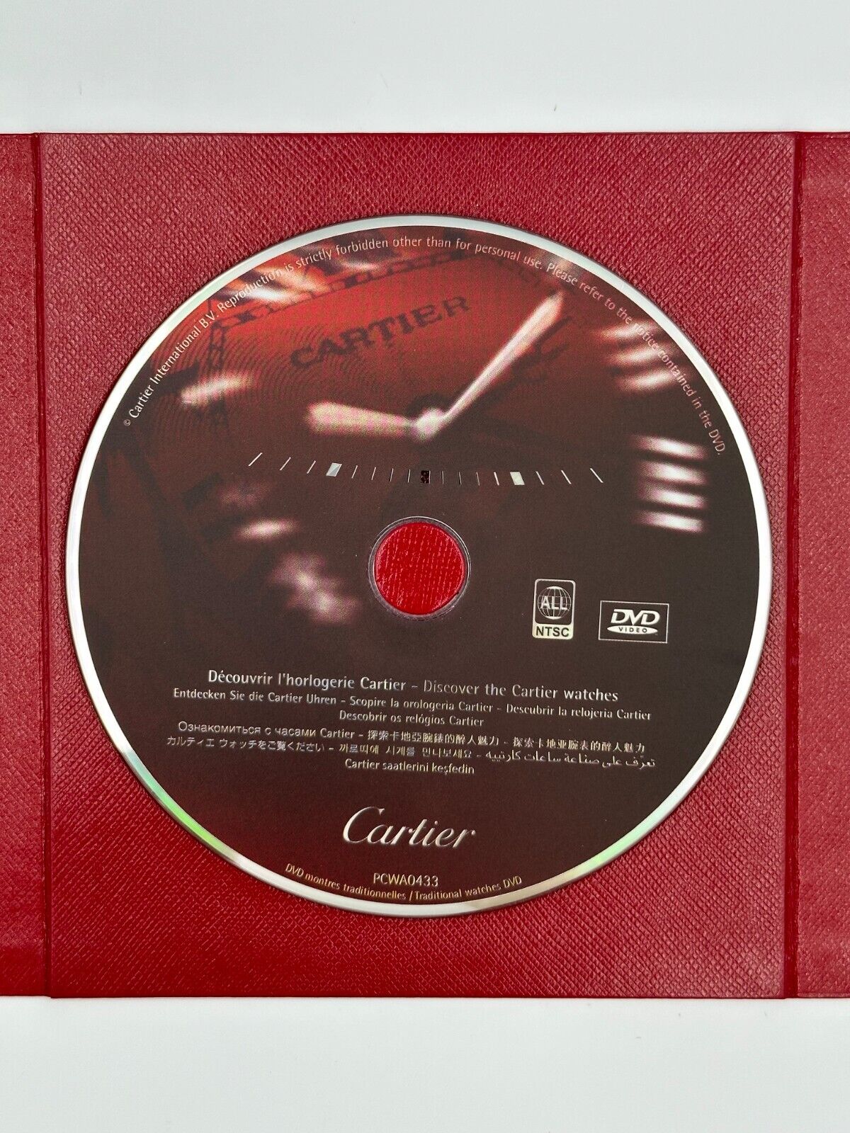 VINTAGE GENUINE Cartier Red COWA 0043 watch box case booklet DVD 240115006yA