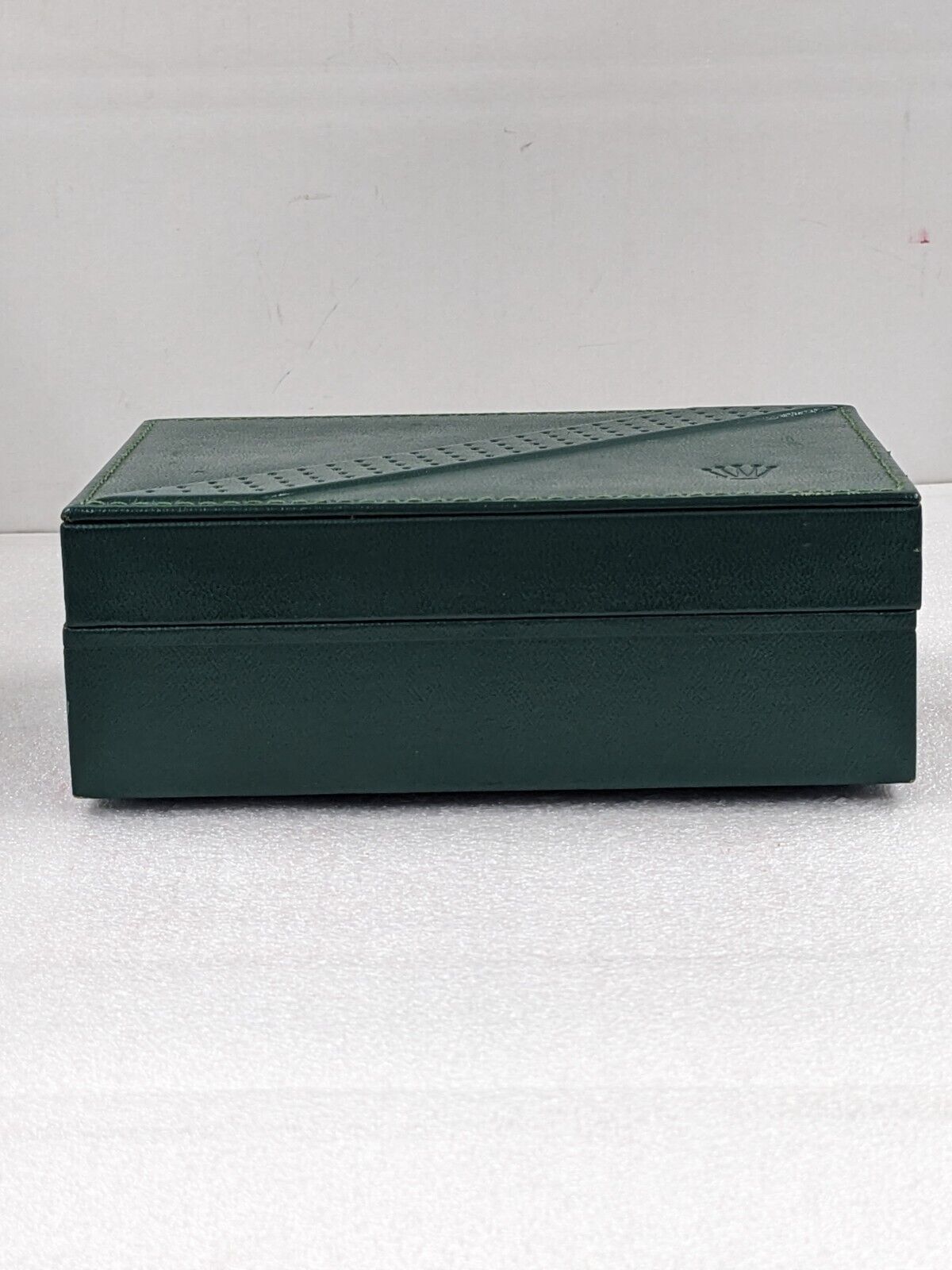 VINTAGE GENUINE ROLEX Green watch box case 68.00.06 leather wood 231109004y2S