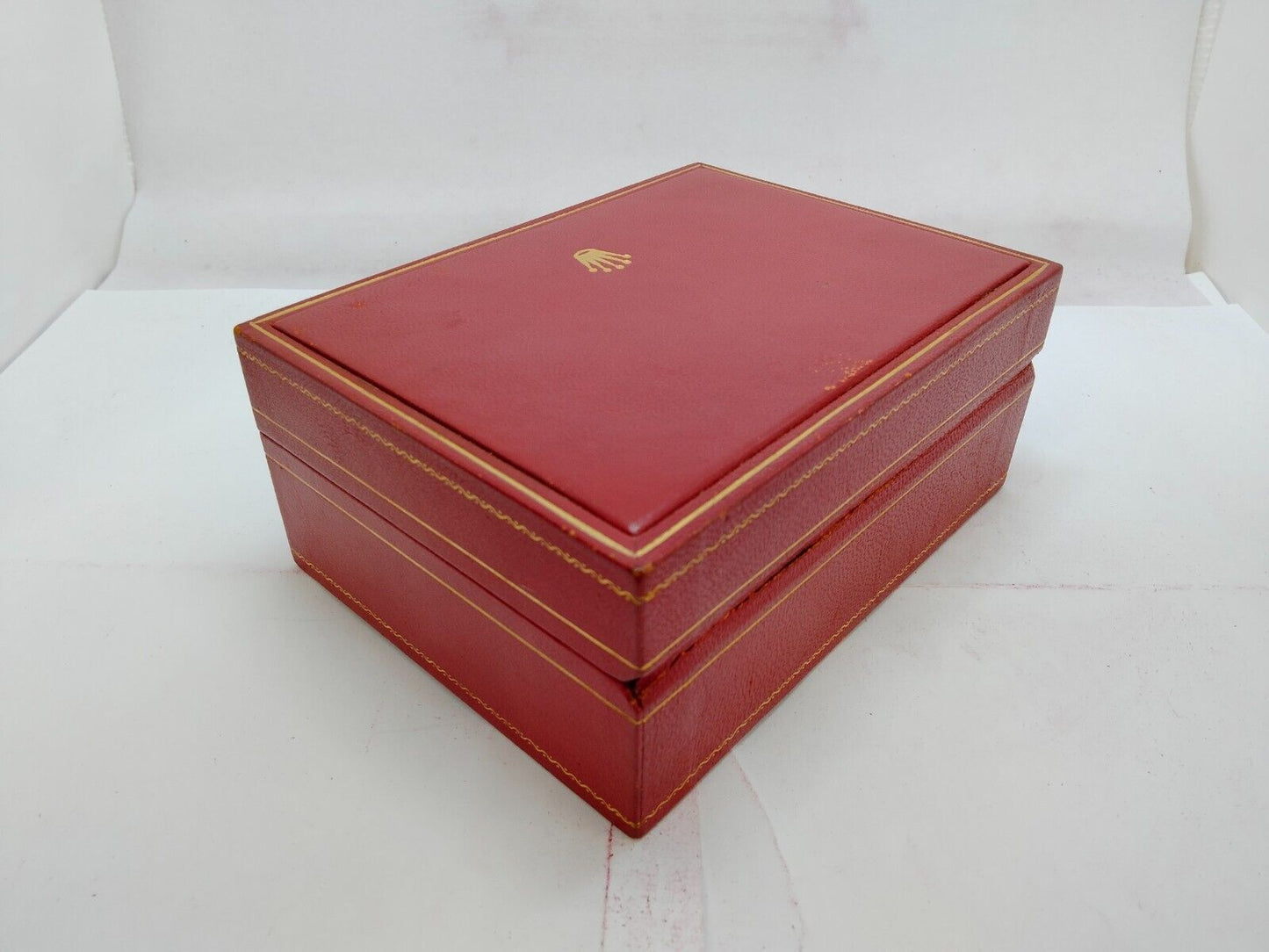 VINTAGE GENUINE ROLEX Datejust ladies Red watch box case wood leather 1001001y2S