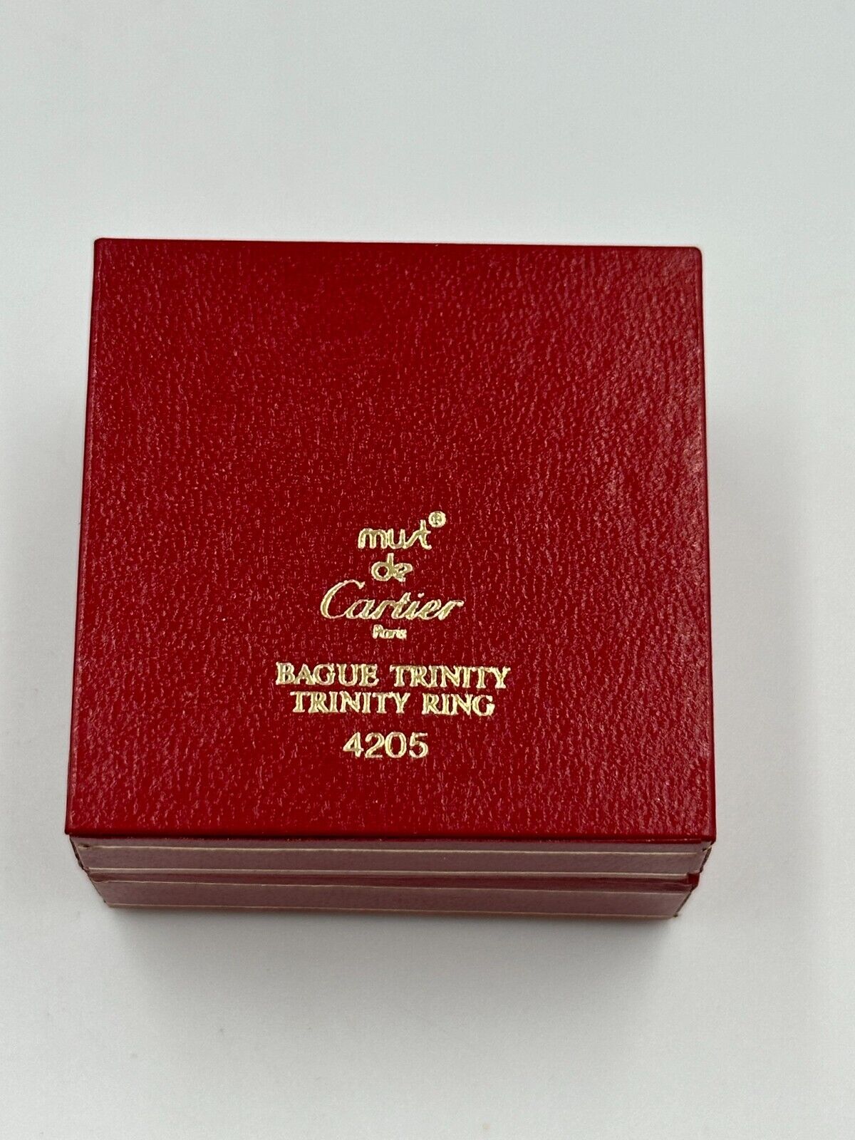 VINTAGE GENUINE CARTIER Red watch box case leather Booklet 3 set 240208003yA