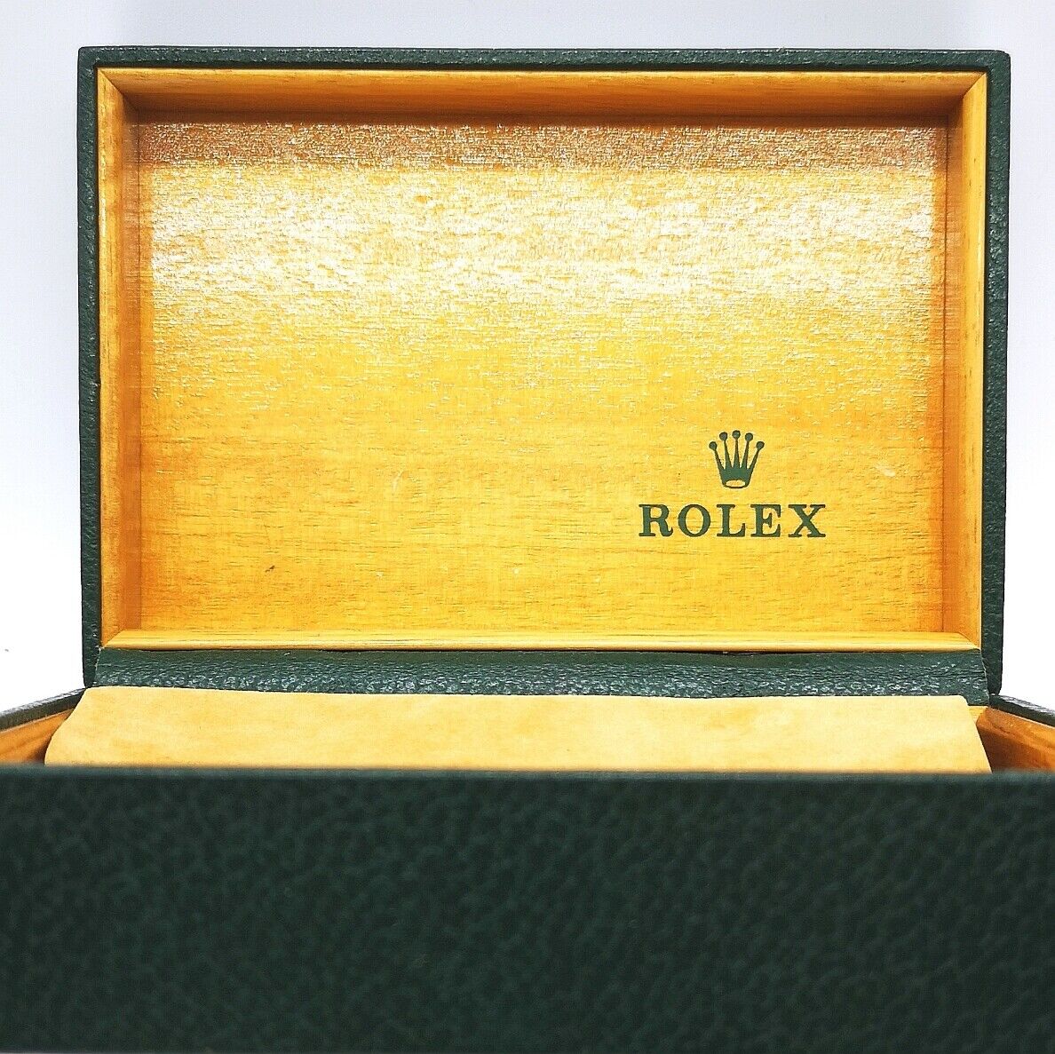 VINTAGE GENUINE ROLEX watch box case no inner cushion 68.00.55 Green 0302002e