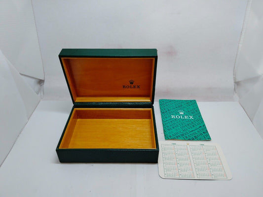 VINTAGE GENUINE ROLEX watch box case 68.00.55 Green no inner calendar 0129005y2S