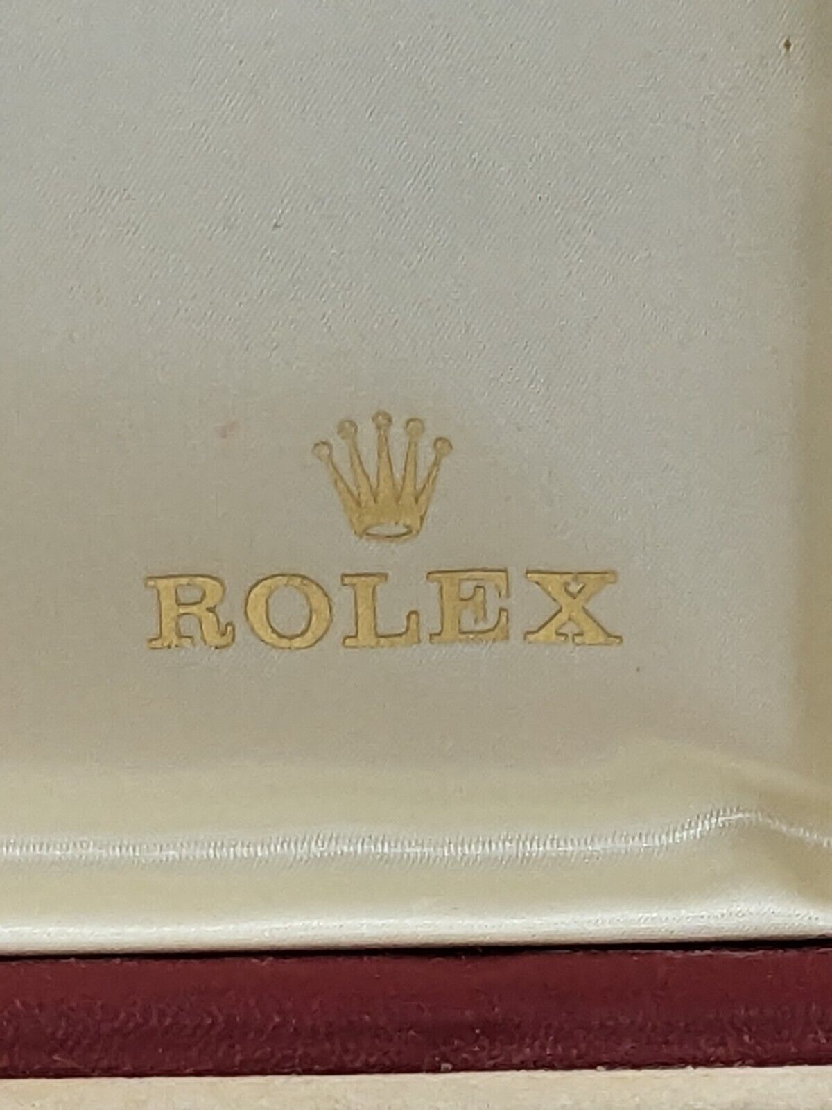 VINTAGE GENUINE ROLEX Red watch box case 14.00.08 wood no inner 231125004y4S