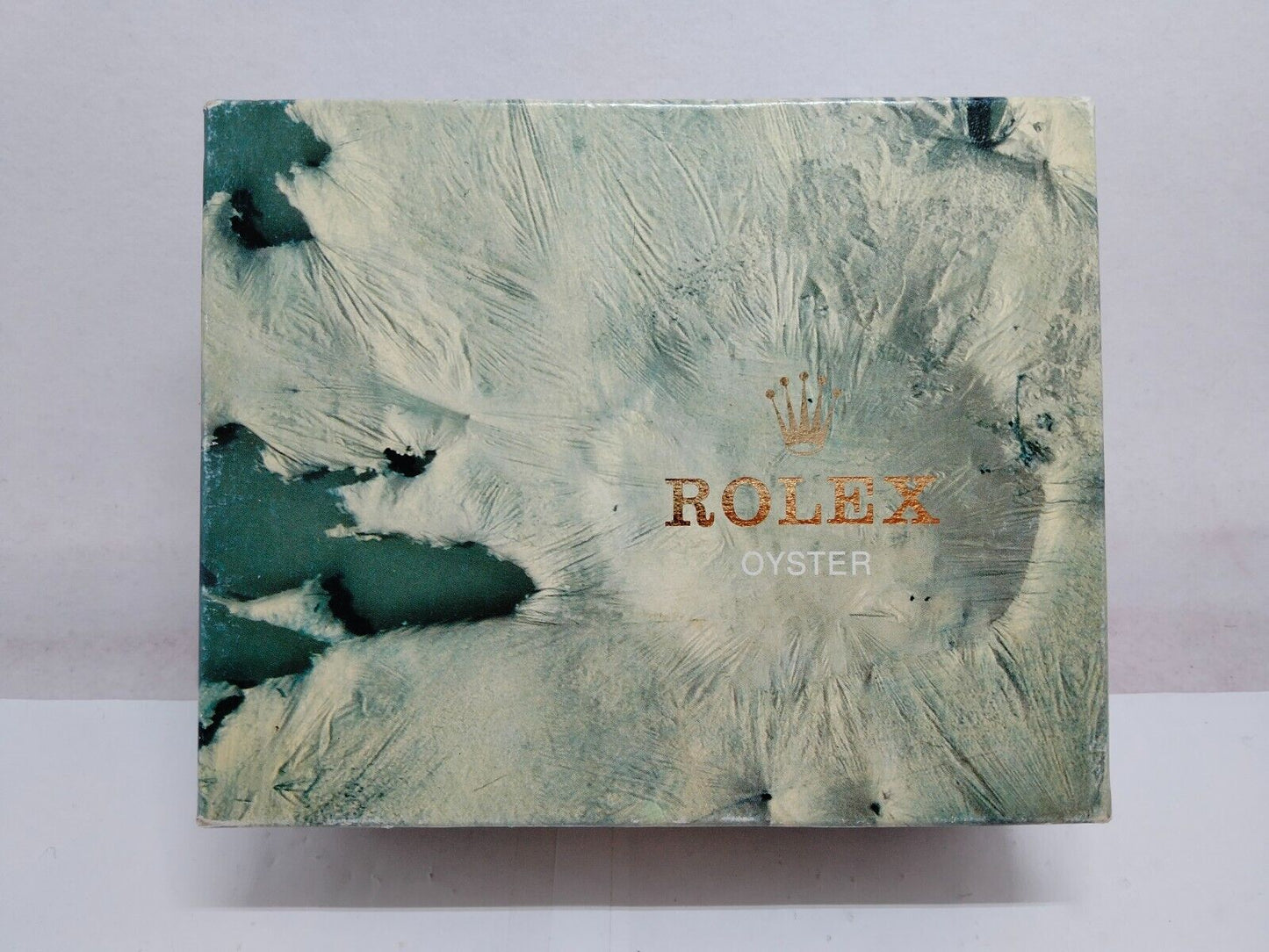 VINTAGE GENUINE ROLEX Green watch box case paper 0119004y15S