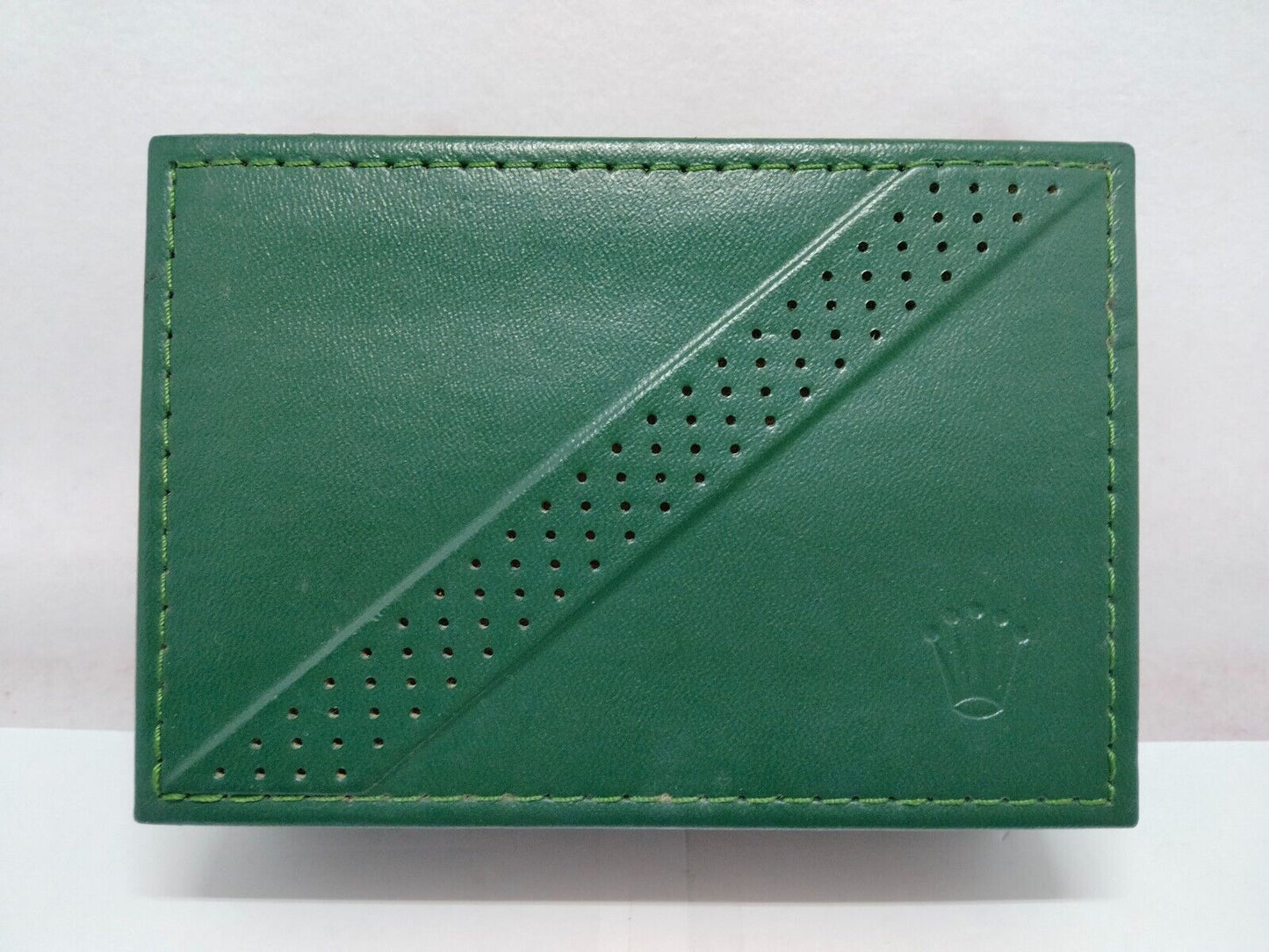 VINTAGE GENUINE ROLEX Green Watch Box Case no inner cushion wood 1118001y2S