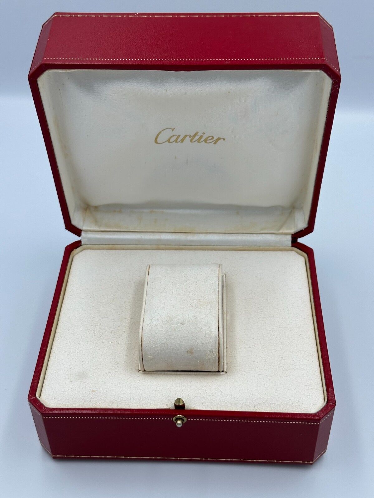 VINTAGE GENUINE CARTIER watch box case Booklet leather red CO 1018 240112002yA