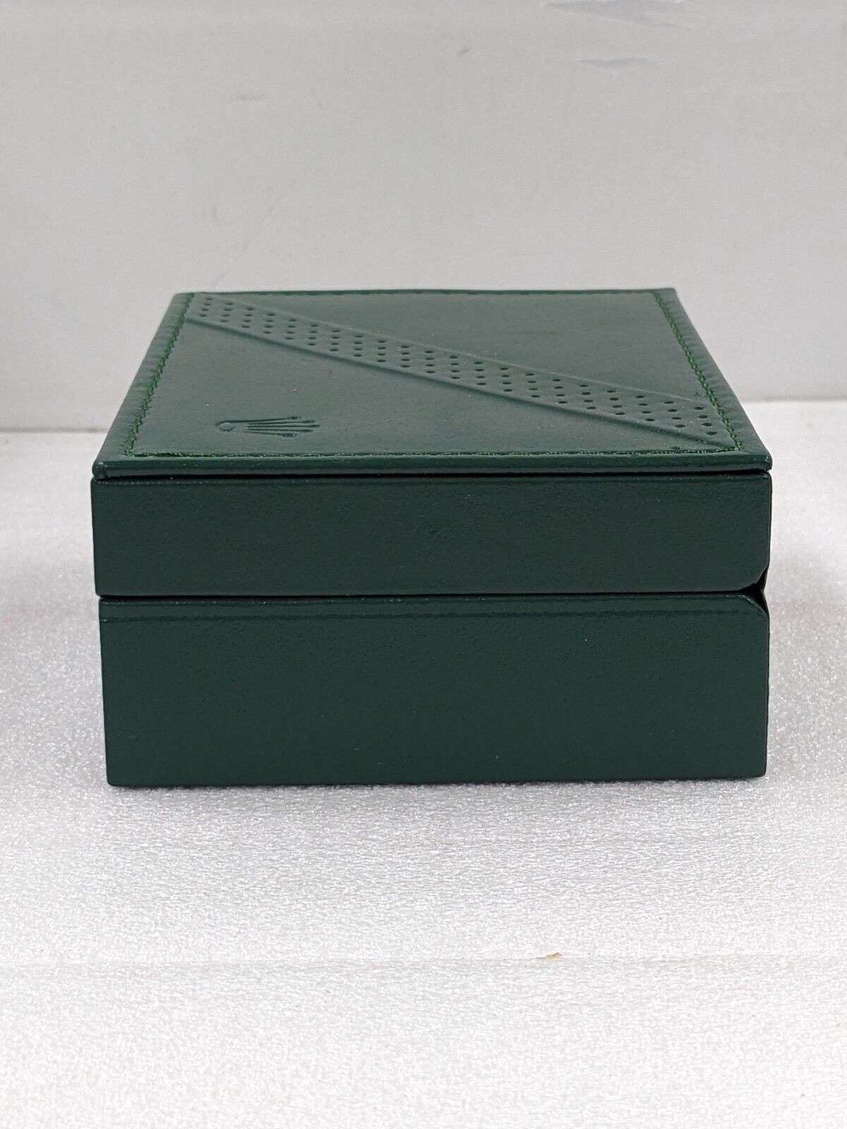 VINTAGE GENUINE ROLEX Green watch box case 68.00.2 wood leather 231214006y5S