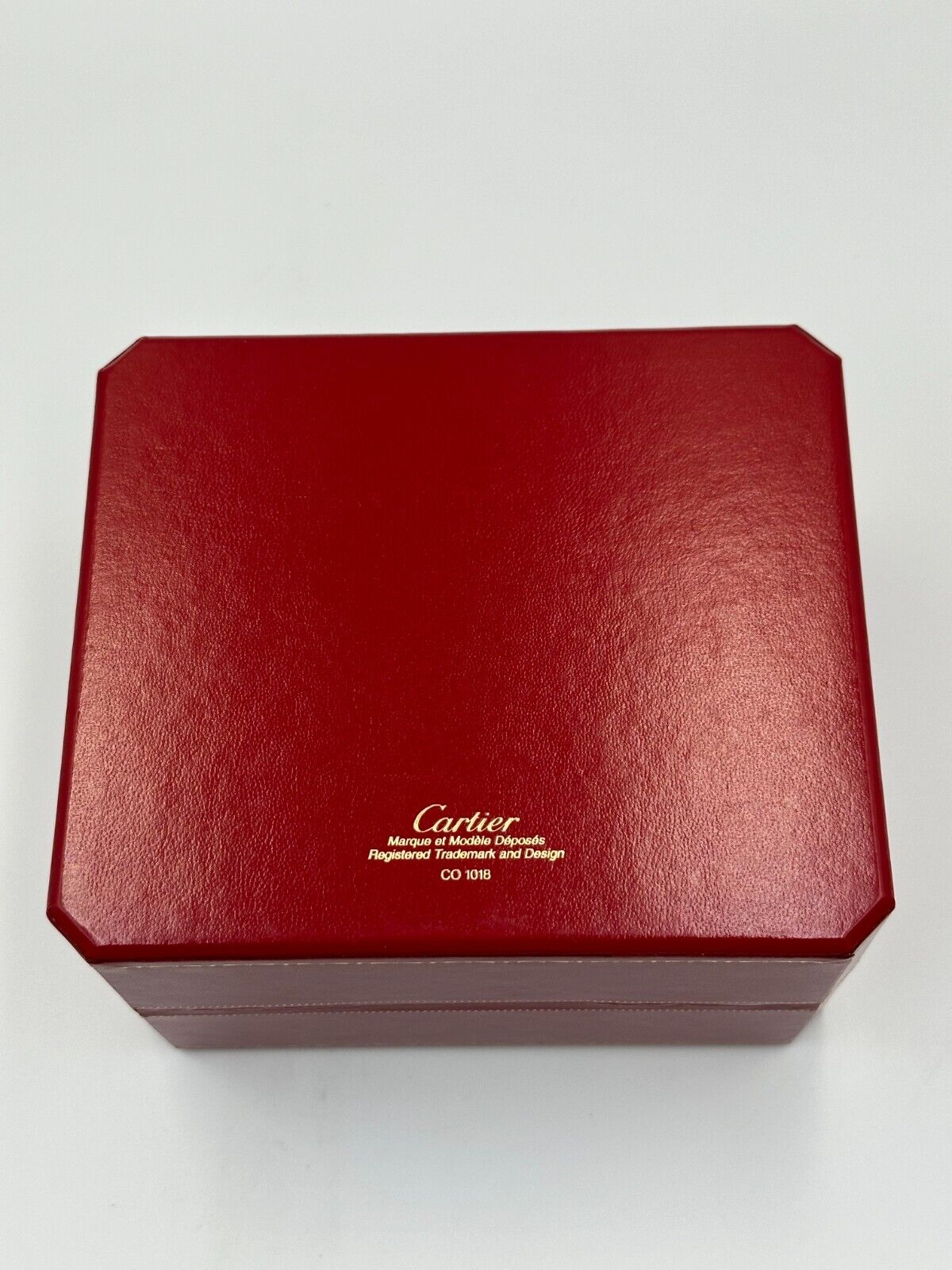 VINTAGE GENUINE CARTIER Red watch box case wood leather Booklet 240227010yA