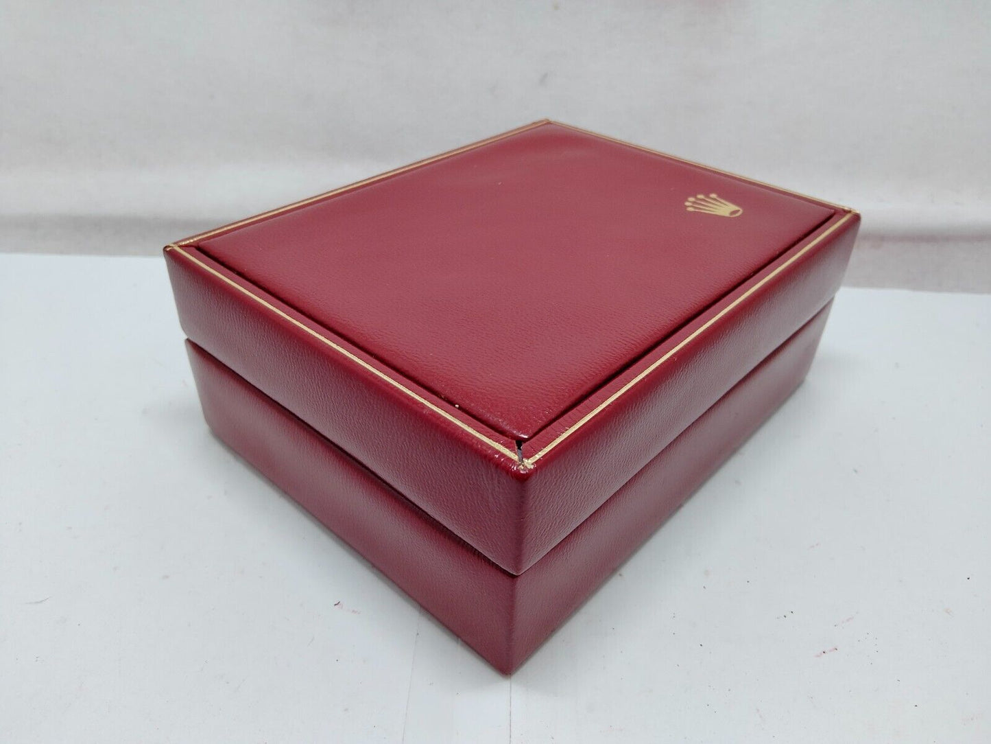 VINTAGE GENUINE ROLEX watch box case red 14.00.02 wood no inner 230921008y5S