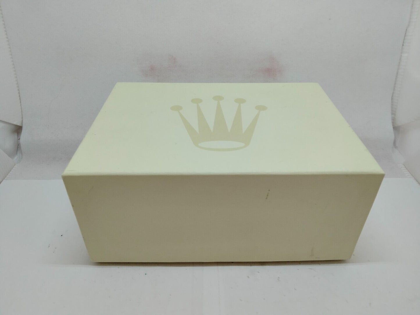 VINTAGE GENUINE ROLEX watch box case paper box case white 0201001e1S