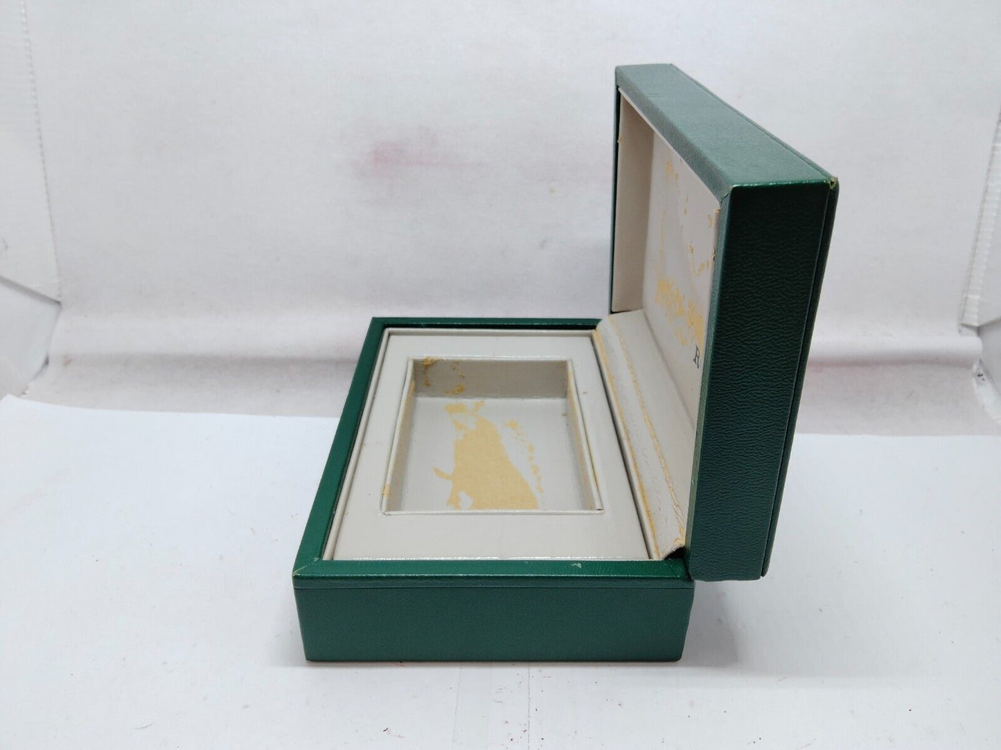 VINTAGE GENUINE ROLEX watch box case 68.00.06 wood leather green 230924003y3S