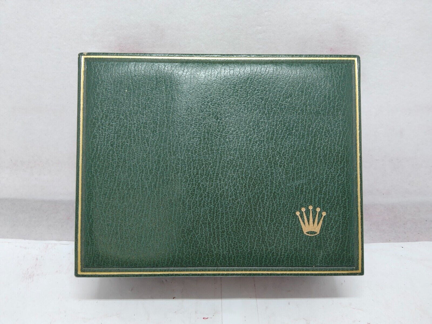 VINTAGE GENUINE ROLEX watch box case 11.00.91 Green wood no inner 231203007y2S