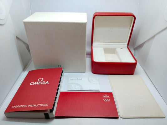 VINTAGE GENUINE OMEGA Seamaster Speedmaster watch box case booklet red 1019004mS