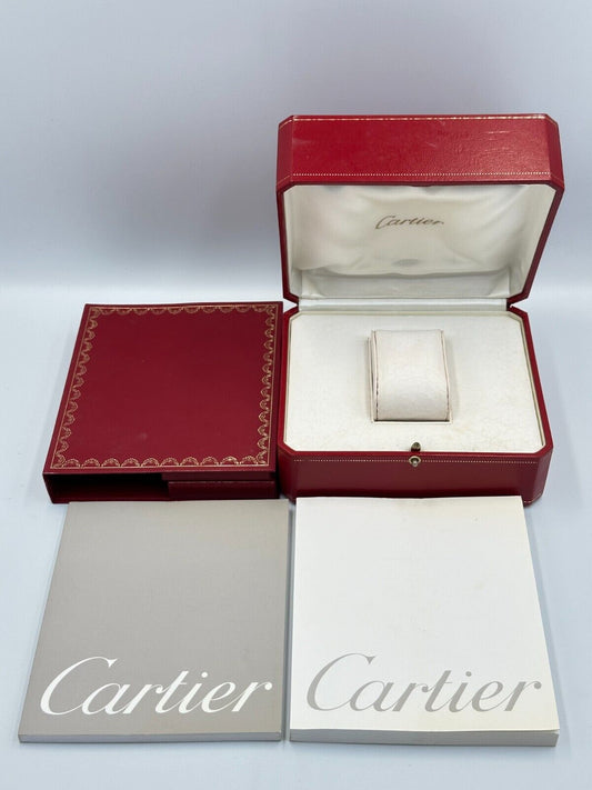 VINTAGE GENUINE Cartier watch box case CO1018 leather red booklet 240218004yA