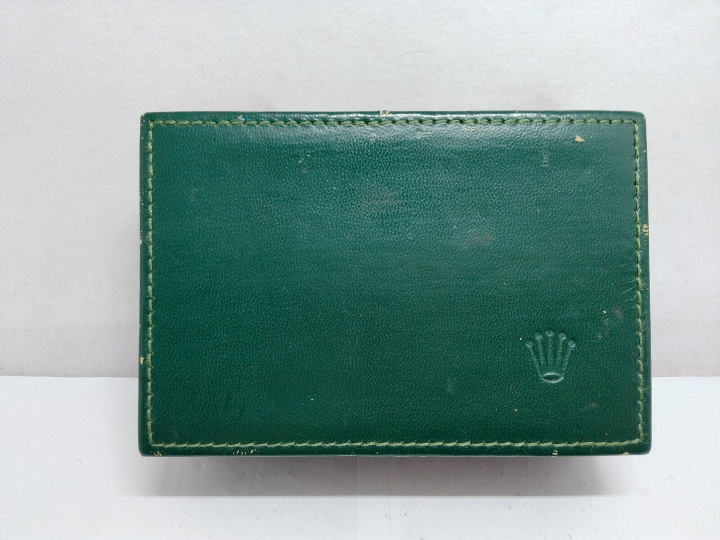 VINTAGE GENUINE ROLEX watch box case 68.00.06 no inner wood green 0119004y8S