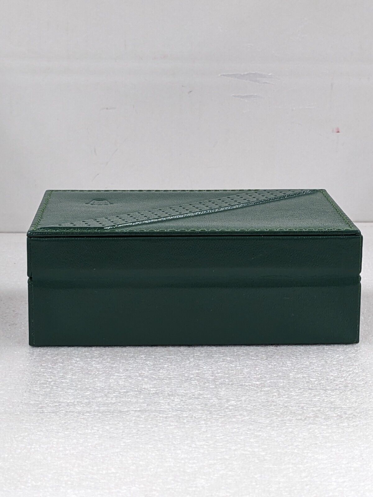 VINTAGE GENUINE ROLEX Green watch box case 68.00.06 wood leather 230701001y3S