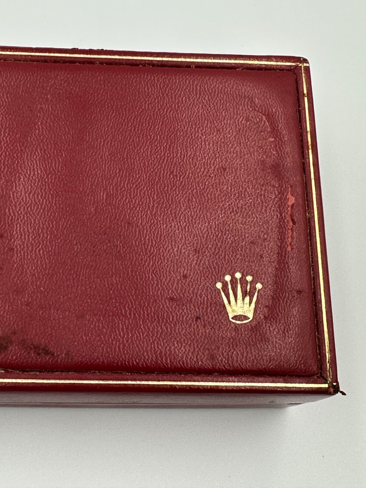 VINTAGE GENUINE ROLEX watch box case red 14.00.02 wood no inner 240114008yA