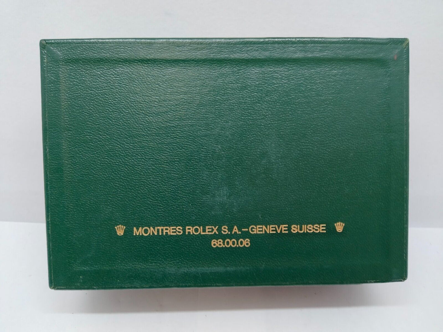 VINTAGE GENUINE ROLEX watch box case no inner cushion 68.00.06 Green 0521003y10S