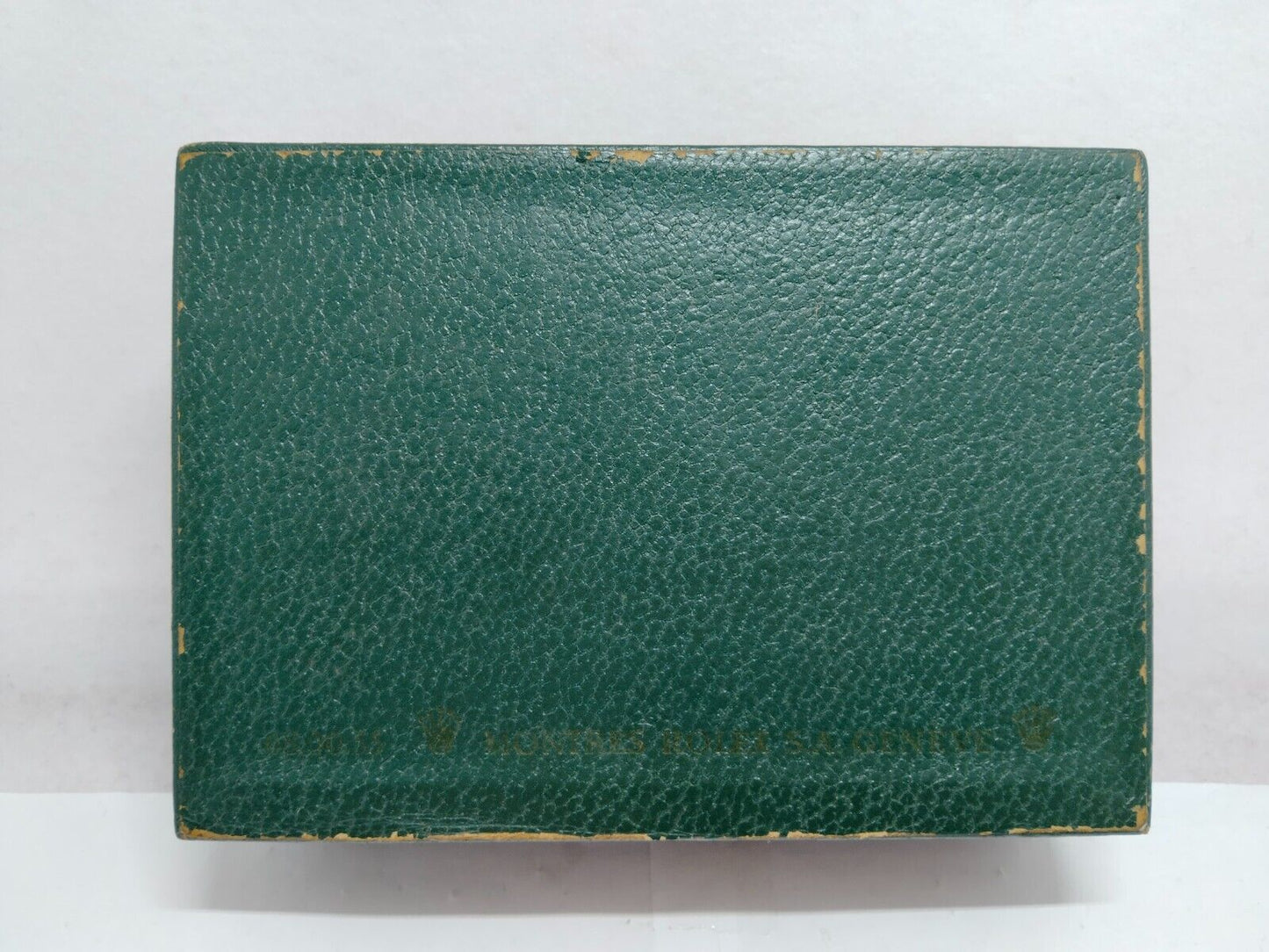 VINTAGE GENUINE ROLEX Green watch box case  no inner leather green 0119004y5S