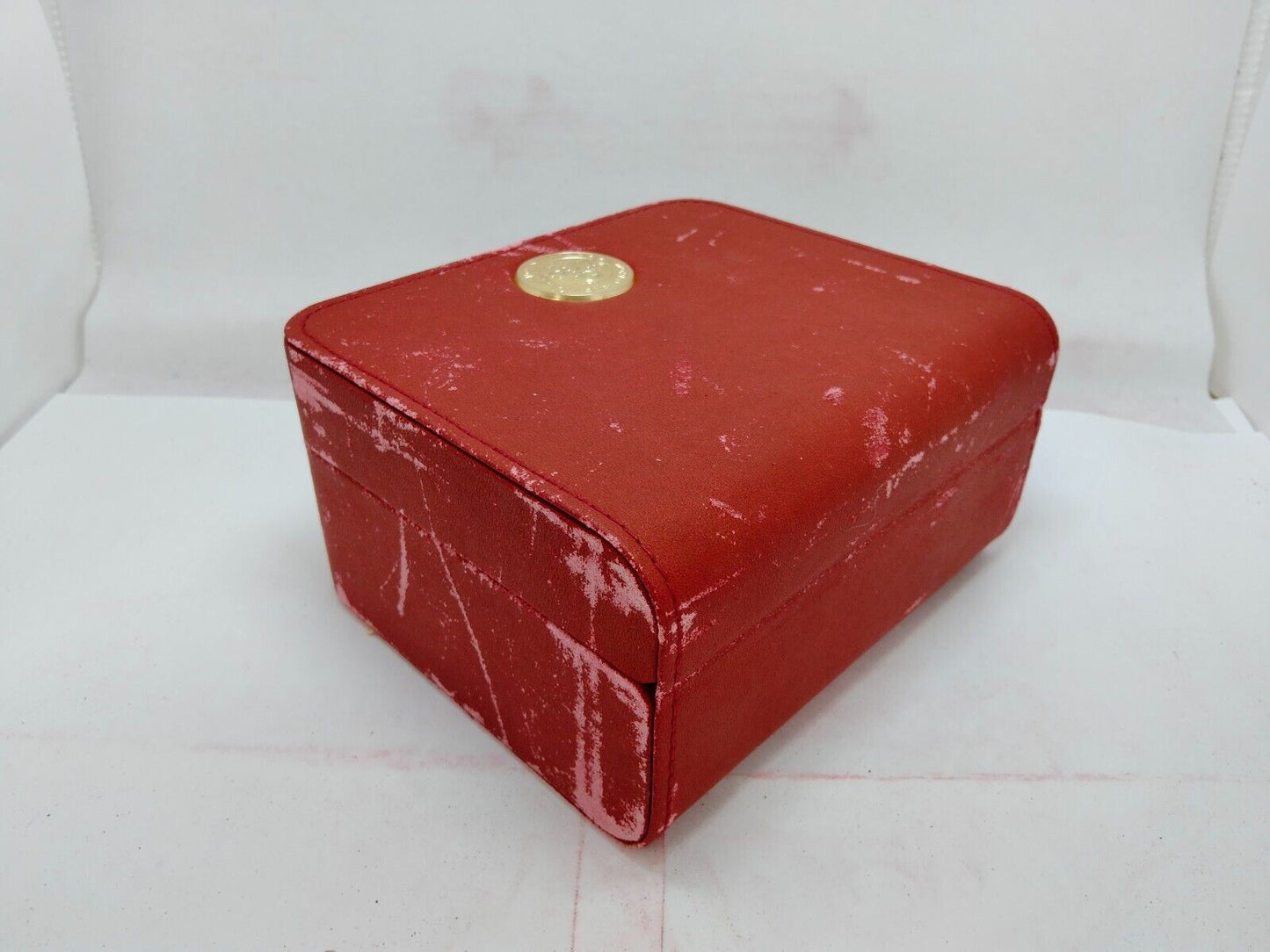 VINTAGE GENUINE OMEGA Speedmaster Seamaster Watch Red Box Case leather 0915010yS