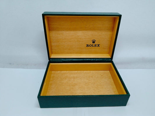 VINTAGE GENUINE ROLEX Watch Box Case green no inner cushion leather 0811002m2S