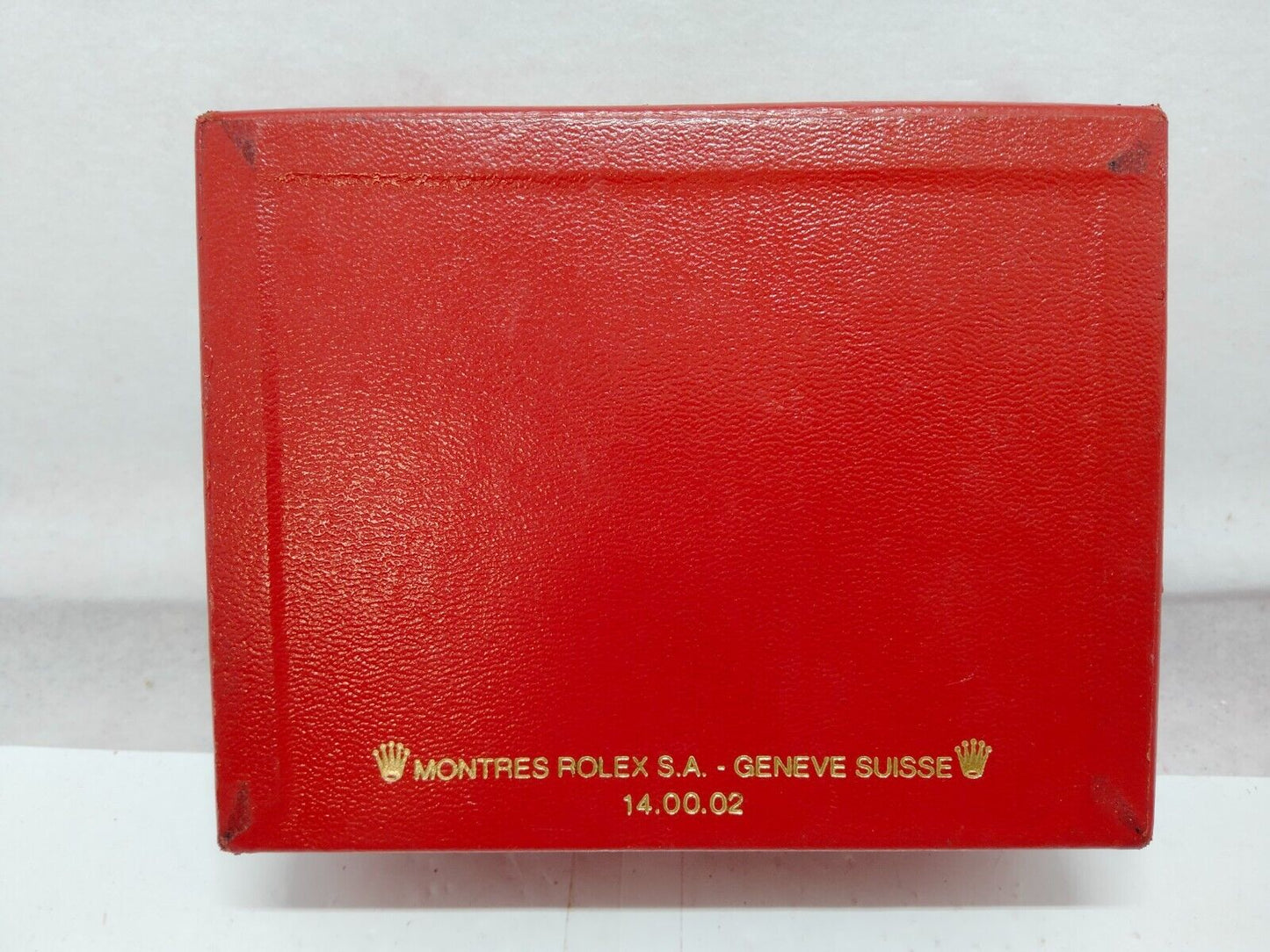 VINTAGE GENUINE ROLEX watch box case red 14.00.02 junk no inner 230921008y3S