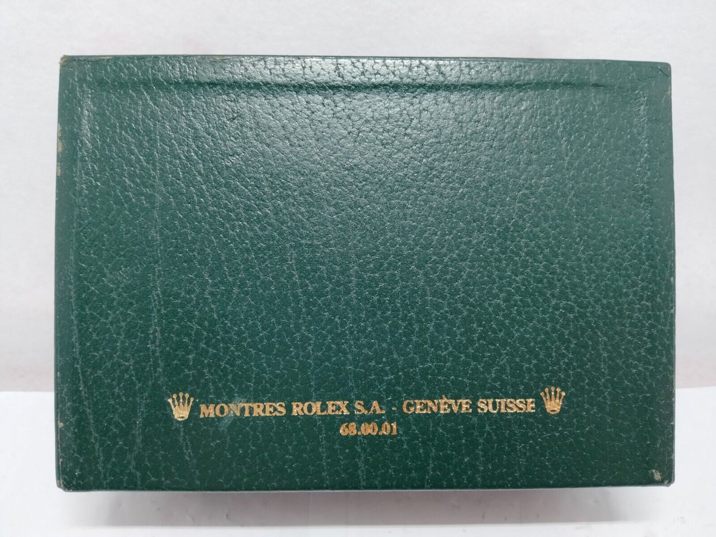 VINTAGE GENUINE ROLEX watch box case 68.00.01 Green no inner wood 0208001y1S