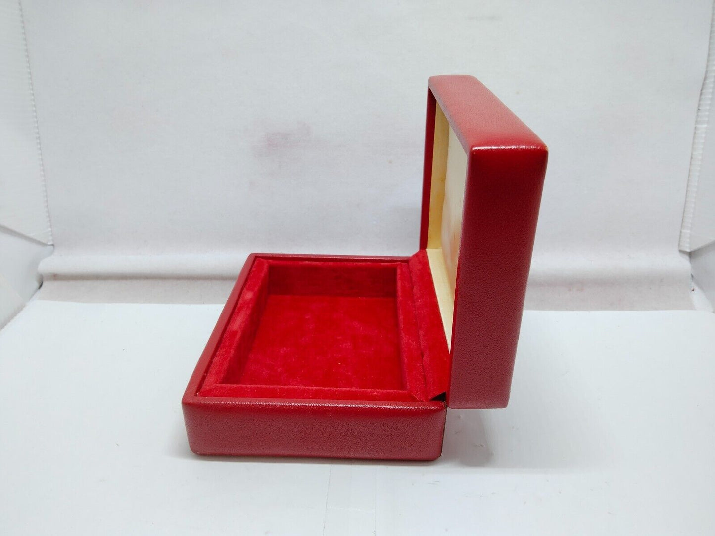 VINTAGE GENUINE ROLEX Red watch box case 14.00.01 no inner wood 230715001y2S