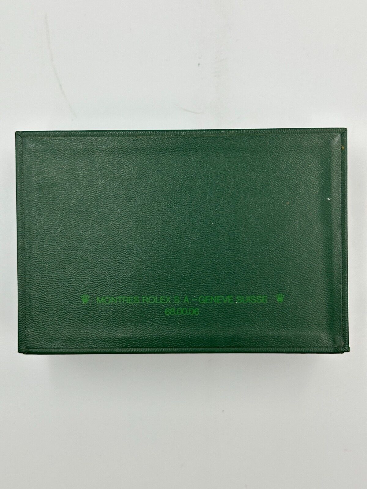 VINTAGE GENUINE ROLEX Green watch box case wood leather 68.00.06 240124004yA