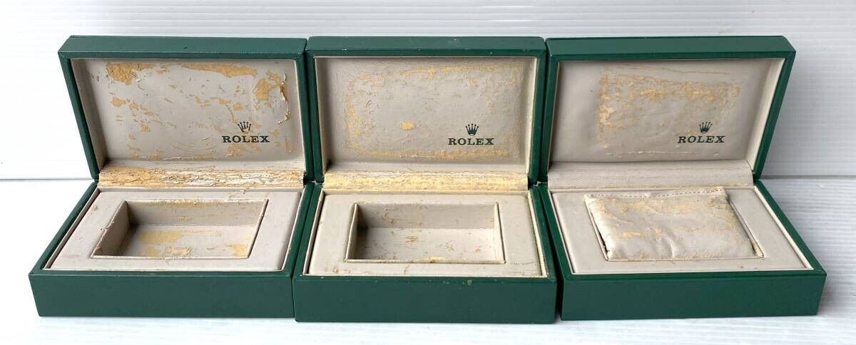 VINTAGE GENUINE ROLEX watch box case 68.00.2 Green 7 set no inner 231214006y1S