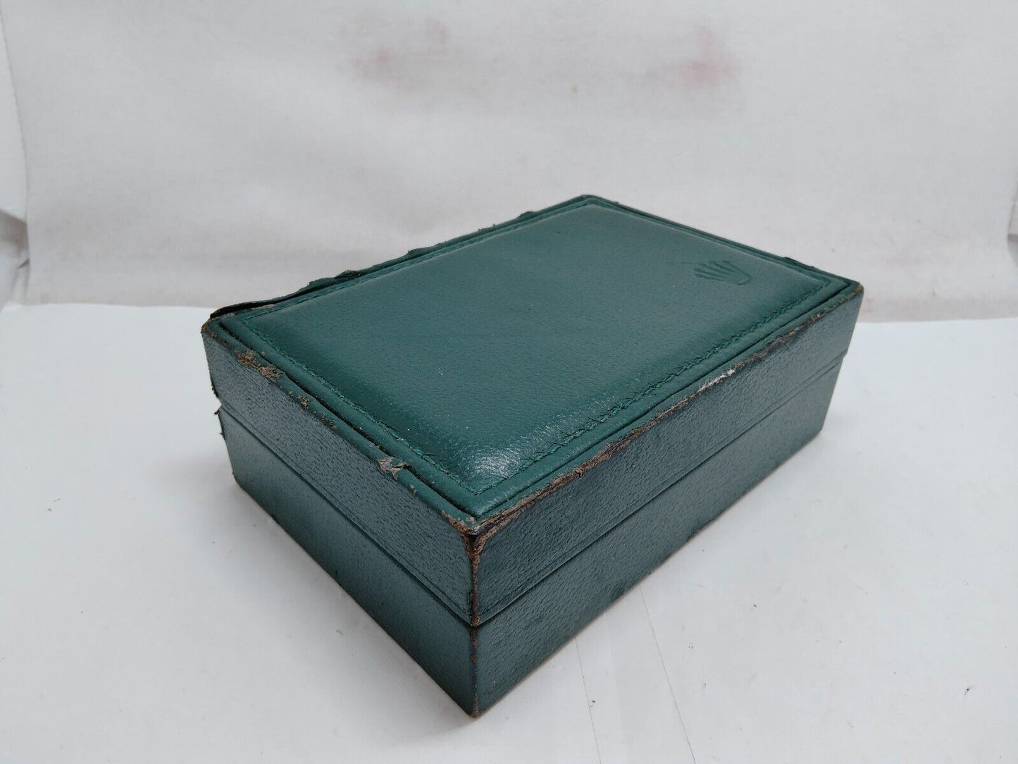 VINTAGE GENUINE ROLEX Green watch box case 68.00.71 no inner wood 230610001y2S