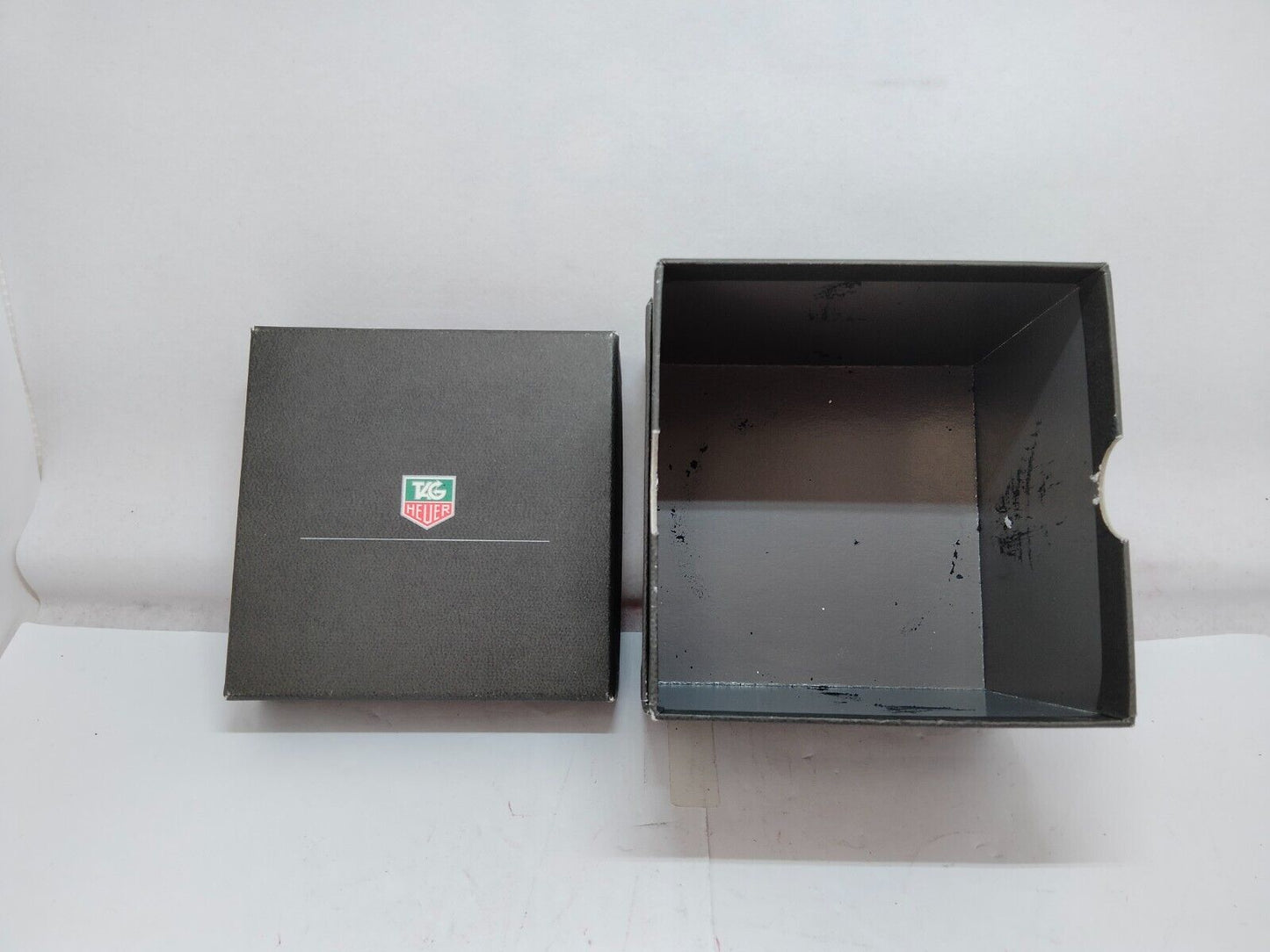 VINTAGE GENUINE TAG HEUER watch box case black leather 0831015e4S