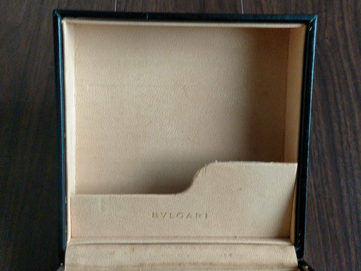 VINTAGE GENUINE BVLGARI watch box case booklet black leather 0516005y