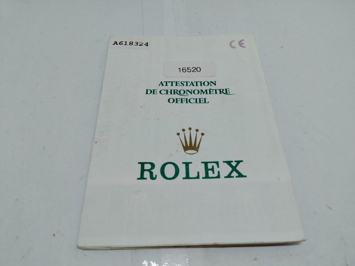 VINTAGE GENUINE ROLEX 16520 DAYTONA watch paper A 100 230603002d8S