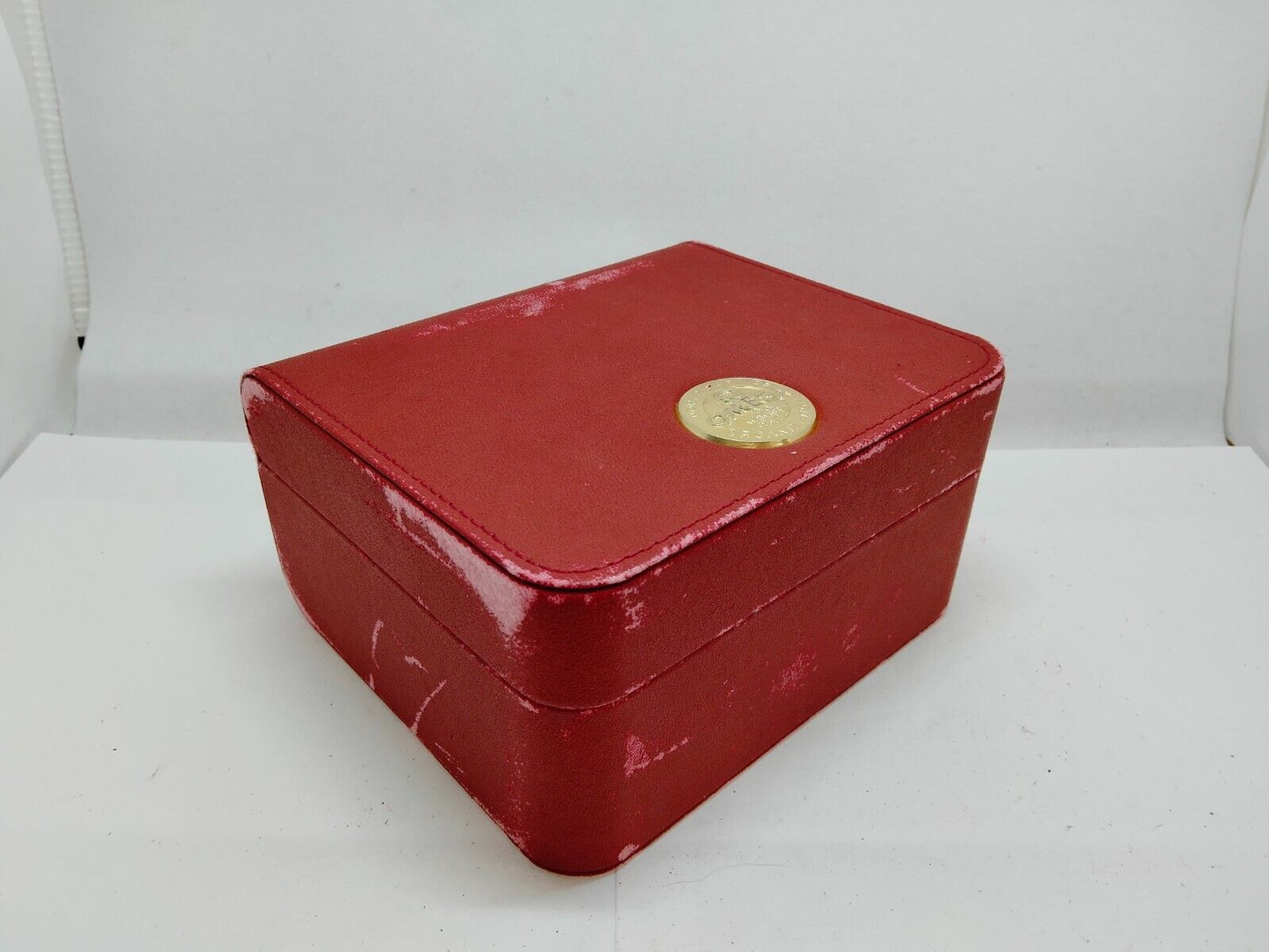 VINTAGE GENUINE OMEGA Speedmaster Seamaster red watch box case 0715001y3S