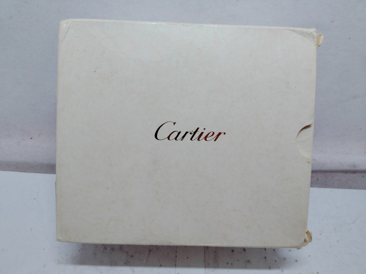 VINTAGE GENUINE CARTIER red watch box case wood leather booklet 230911019yS